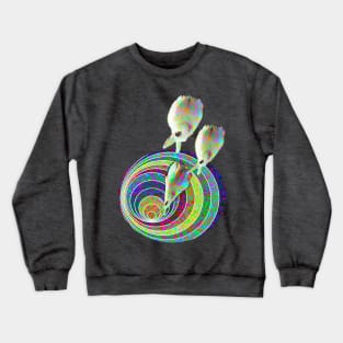 The white rabbits go down the rabbit hole Crewneck Sweatshirt